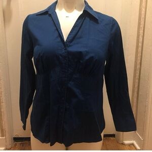 ⭐️Lane Bryant Blue/turquoise.Button down top, 14/16